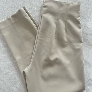Zara highwaisted size L cream ankle pants